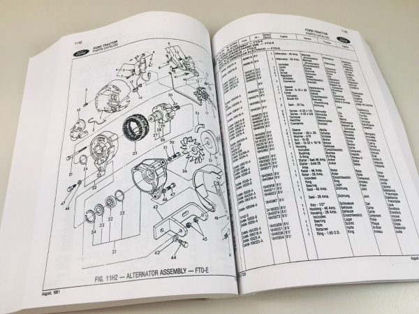 Ford 5110 5900 6410 6810 7410 Tractor Parts Manual Catalog Book Assembly - Image 4