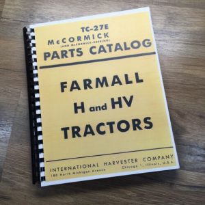 Farmall International H Hv Tractor Parts Manual Catalog Book Schematic Assembly