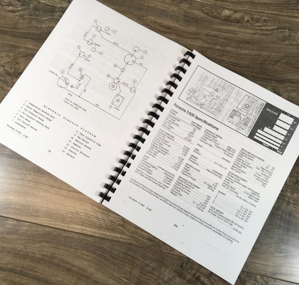 Parsons T-500 Trencher Operators Manual Owners Book Maintenance Adjustments - Image 7