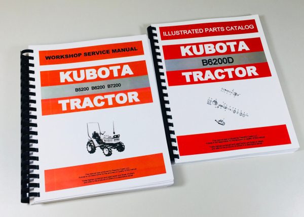 Kubota B6200D 4Wd Tractor Service Repair Manual Parts Catalog Shop Set Overhaul