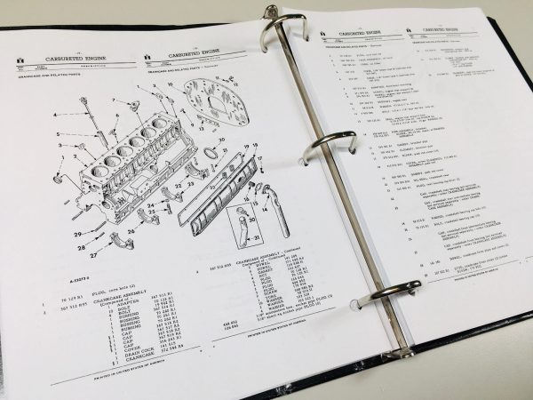 International 460 Diesel Gas Lp Tractor Service Manual Parts Catalog Repair Set - Image 12
