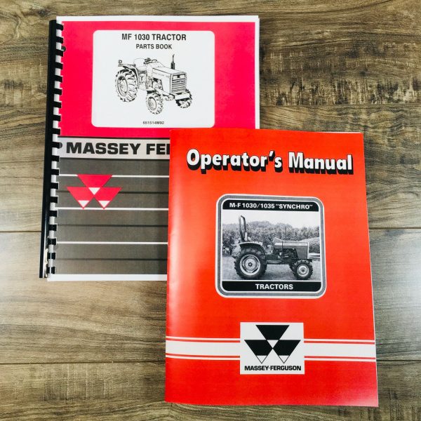 Massey Ferguson 1030 Tractor Parts Catalog Operators Manual Set Owners Book Mf