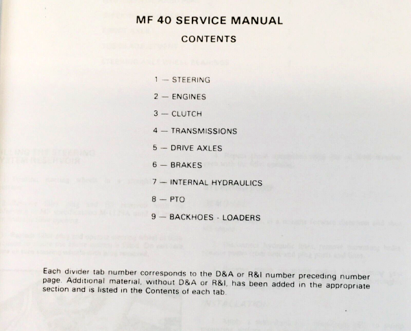 Massey Ferguson MF 40 Tractor Service Parts Operators Manual Repair Shop Owners - Image 5