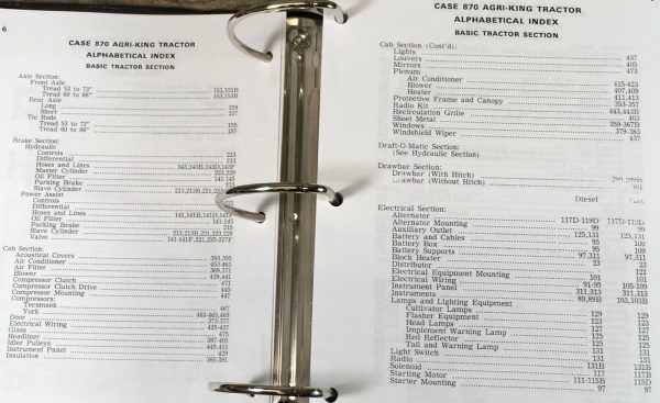 Case 870 Tractor Service Manual Parts Catalog Operators Owners Set SN 8736001-Up - Image 7