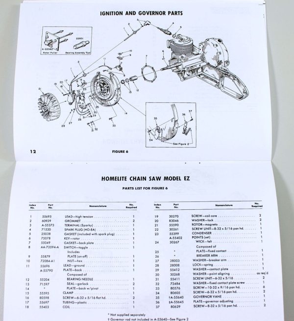 Homelite Ez Chainsaw Parts List Assembly Manual Catalog Exploded Views - Image 6