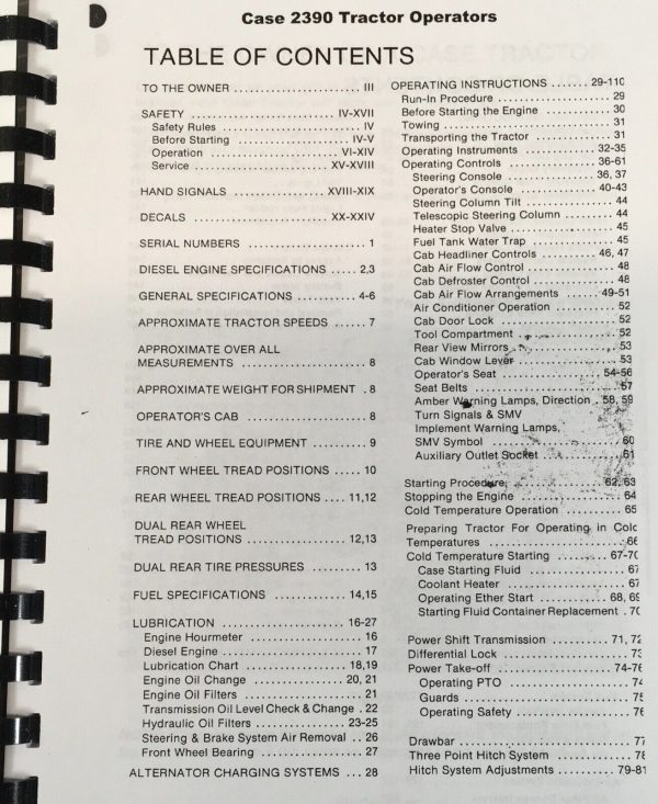 Case 2390 Tractor Service Manual Parts Catalog Operators Owners Repair Shop Set - Image 4