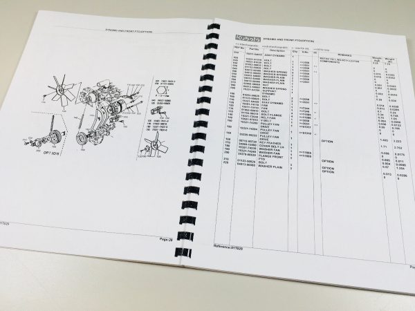 Kubota L295Dt Tractor Parts Assembly Manual Catalog Exploded Views Numbers - Image 2