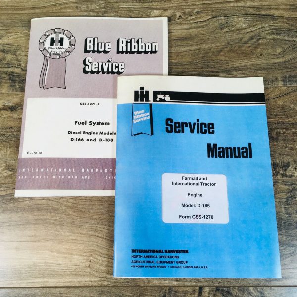 International D166 Diesel Engine For 340 Tractor Service Manual Repair Shop Set