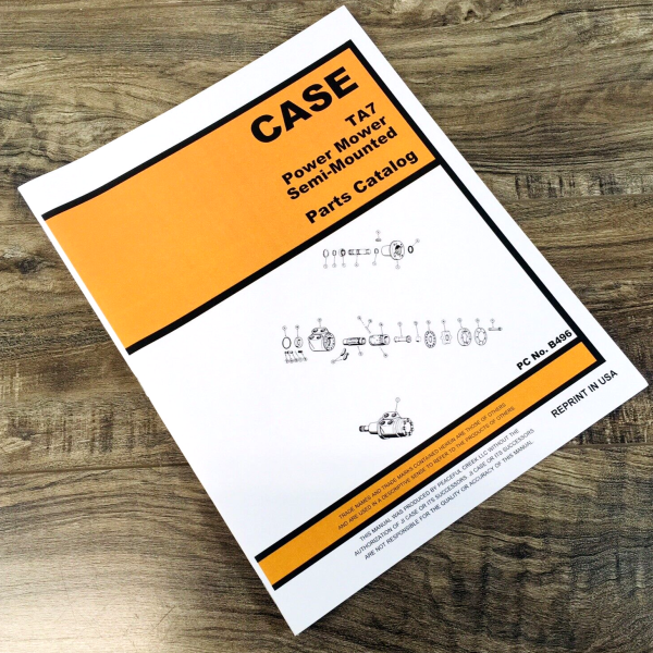 Case TA7 Power Mower Semi-Mounted Parts Manual Catalog Sickle Bar Mower