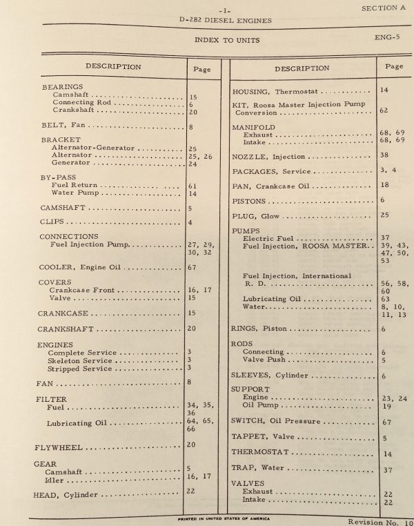 International 3600 A Diesel Tractor Backhoe Parts Operators Manual Set D-282 - Image 3