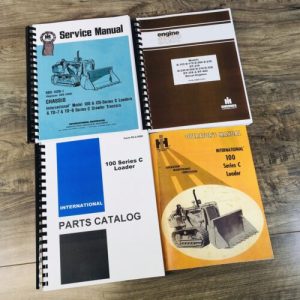 International 100C Crawler Tractor Service Parts Operators Manual Set Catalog IH