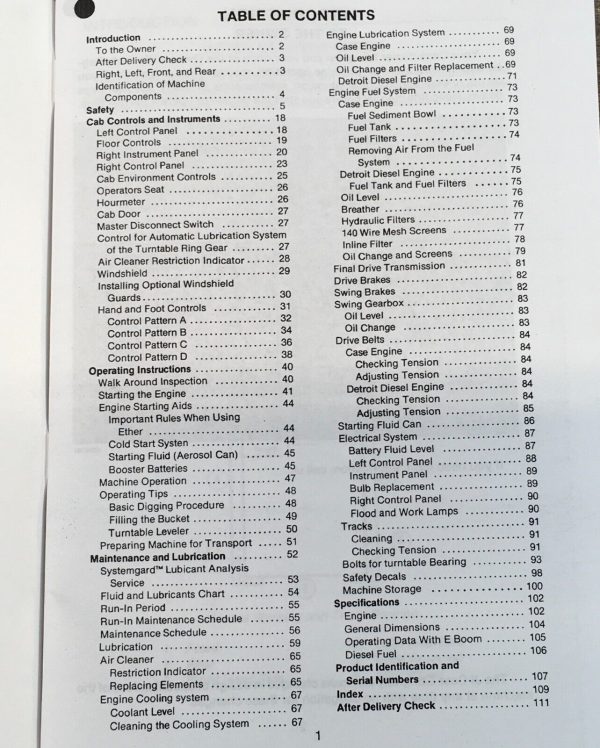 Case 1280B Excavator Service Manual Parts Catalog Operators Owners Repair Set - Image 7