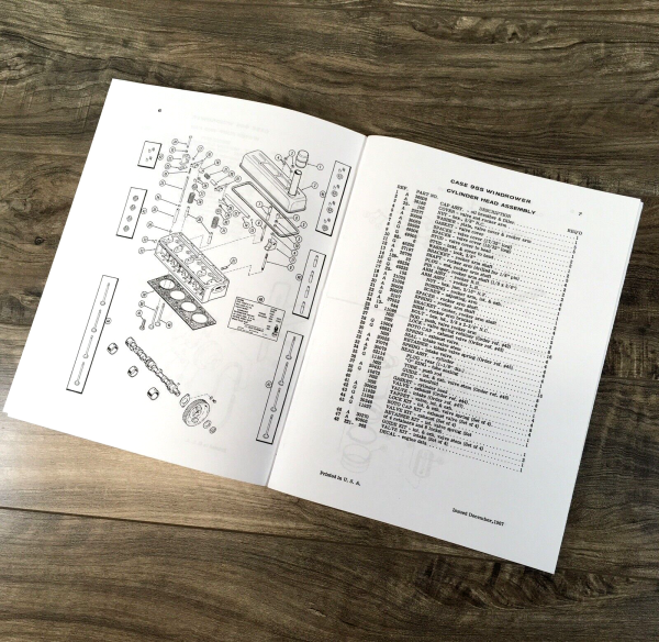 Case 955 Self Propelled Windrower Parts Manual Catalog Book Assembly Schematic - Image 3