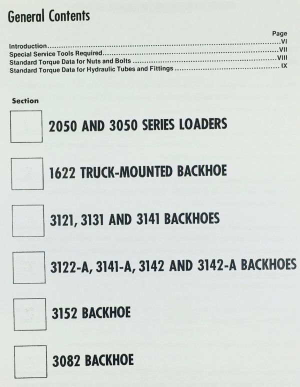 International 2500 Series A B Gas Backhoe Loader Tractor Service Manual Repair - Image 10