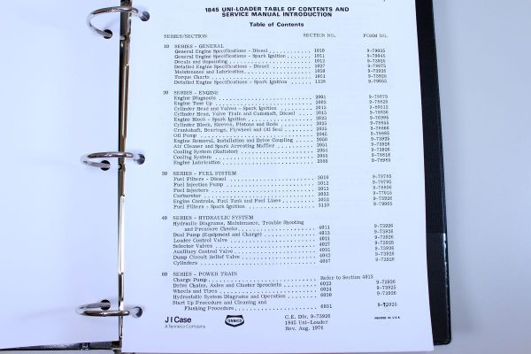 Case 1845 Uni-Loader Skid Steer Service Technical Manual Repair Shop In Binder - Image 3