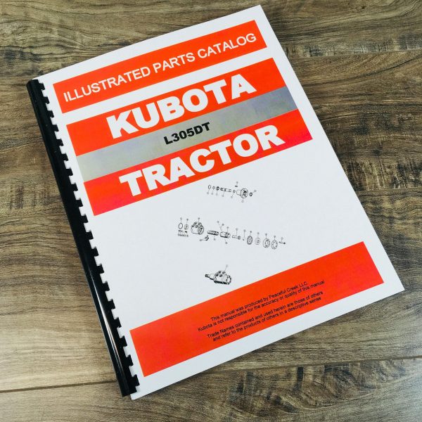 Kubota L305 L305Dt Tractor Parts Manual Catalog Exploded View Numbers Assembly