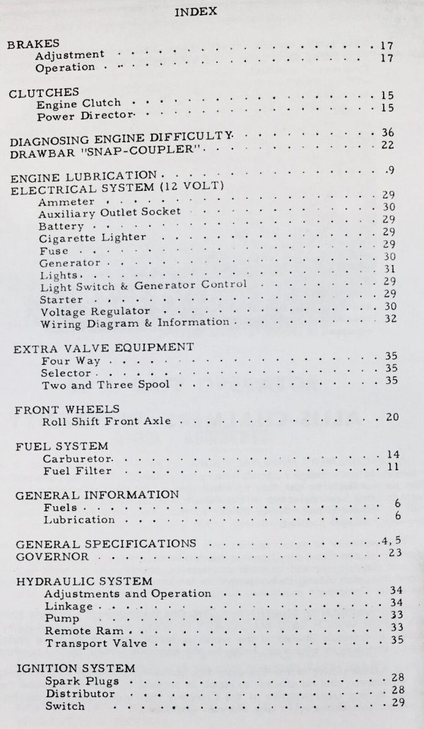 Allis Chalmers D-17 Series Ii 2 Tractor Service Repair Parts Operators Manual - Image 7