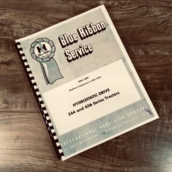 Farmall International Hydrostatic Drive For 86 666 Tractor Service Manual Ih