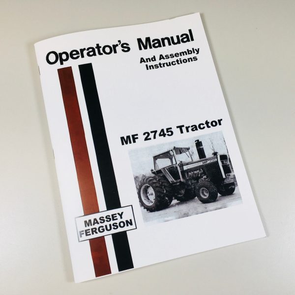 Massey Ferguson Mf 2745 Tractor Owners Operators Manual Book Maintenance