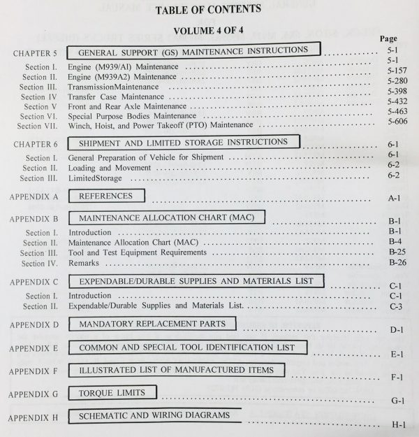 Service Manual 6X6 5 Ton Truck M939 M939A1 939A2 Series Air Force Military Shop - Image 7