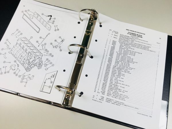 Case 880D Excavator Trackhoe Service Manual Parts Catalog Repair Shop Book Set - Image 10