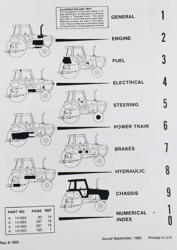 Case 2294 Tractor Service Manual Parts Catalog Shop Book Overhaul Set - Image 4