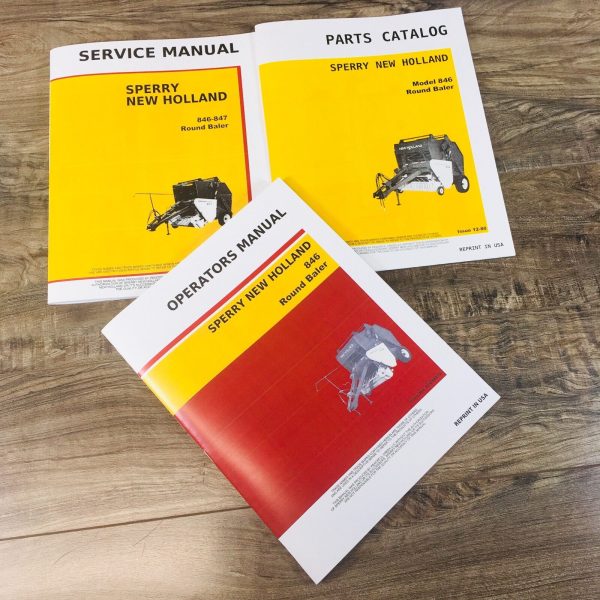 New Holland 846 Round Baler Service Manual Parts Catalog Operators Repair Shop