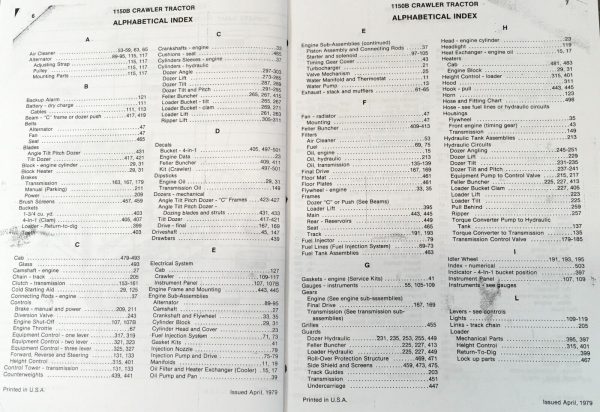 Case 1150B Crawler Tractor Parts Manual Catalog Book Assembly Exploded Schematic - Image 2