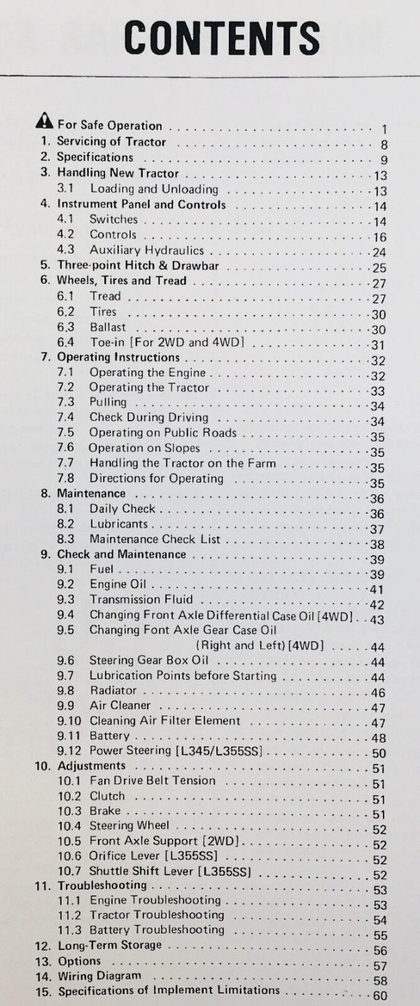 Kubota L305 L305Dt Tractor Operators Owners Manual Parts Catalog Set 4Wd 2Wd - Image 2