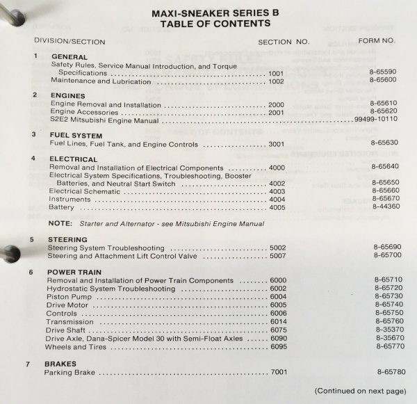 Case Maxi-Sneaker Series B Trencher Service Manual Parts Catalog Set Shop Repair - Image 3