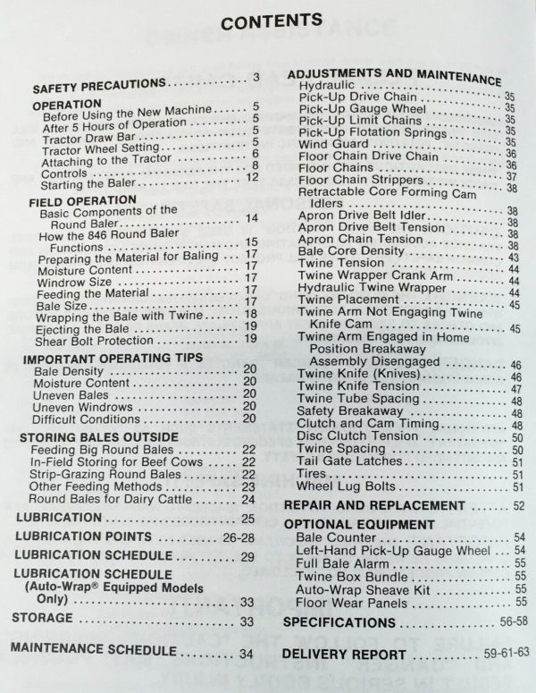 Sperry New Holland 846 Round Baler Parts Operators Manual Catalog Assembly - Image 3