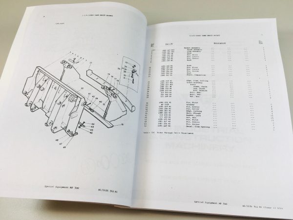 Massey Ferguson 300 Crawler Tractor Loader Dozer Tractor Parts Catalog Manual - Image 2