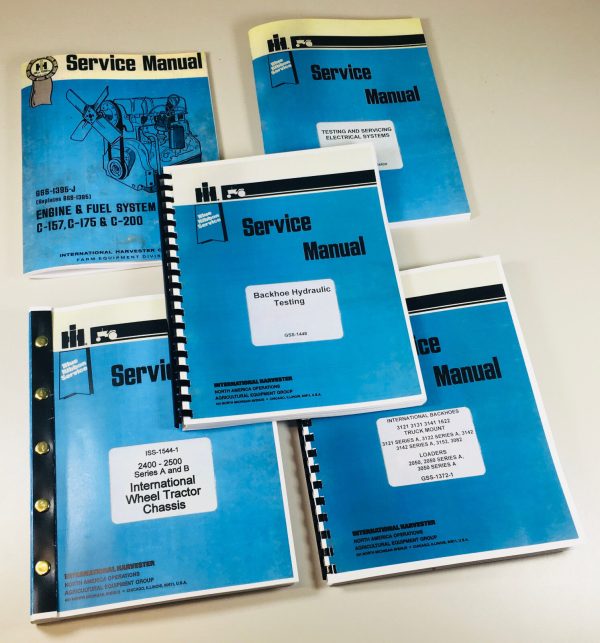 International 2500 Series A B Gas Backhoe Loader Tractor Service Manual Repair
