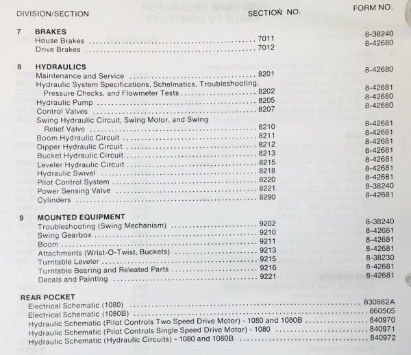 Case 1080B Excavator Service Technical Manual Shop Repair Parts Catalog Set - Image 3