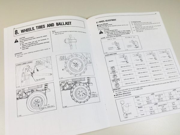 Kubota L2250 L2550 L2850 L3250 Tractor Operators Owners Manual Printed Book New - Image 3