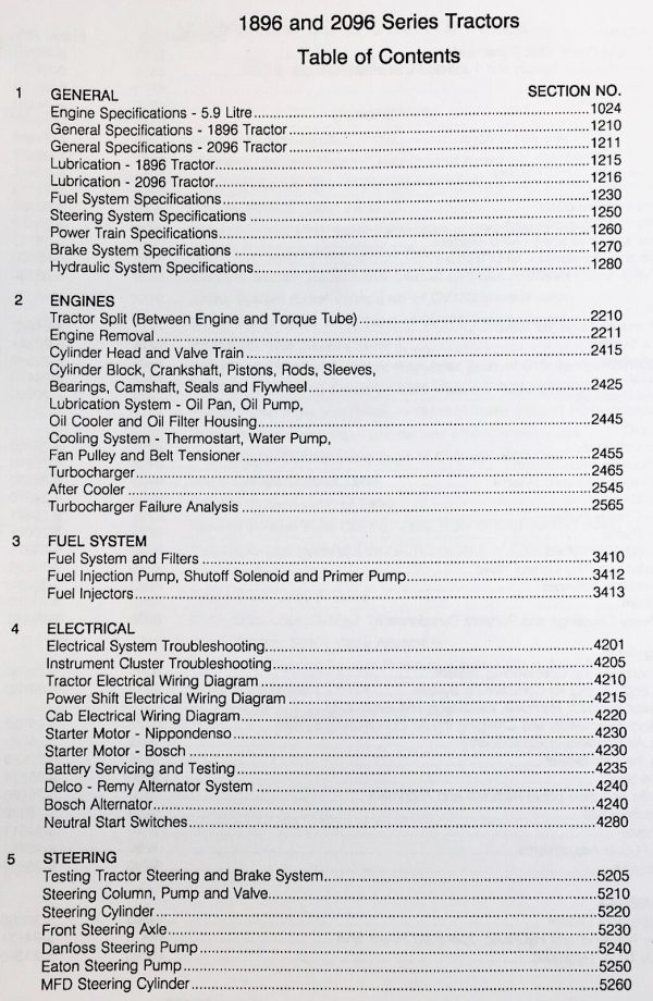 Case 1896 Tractor Service Repair Manual Parts Catalog Technical Shop Book Set - Image 2