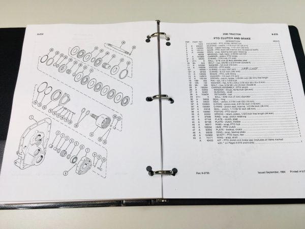 Case 2096 Tractor Parts Manual Catalog Book Assembly Schematic Exploded Views - Image 6