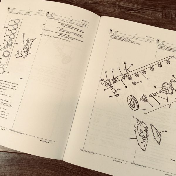International D-310 Diesel Engine For 86 686 Tractor Service Parts Manual Set - Image 11