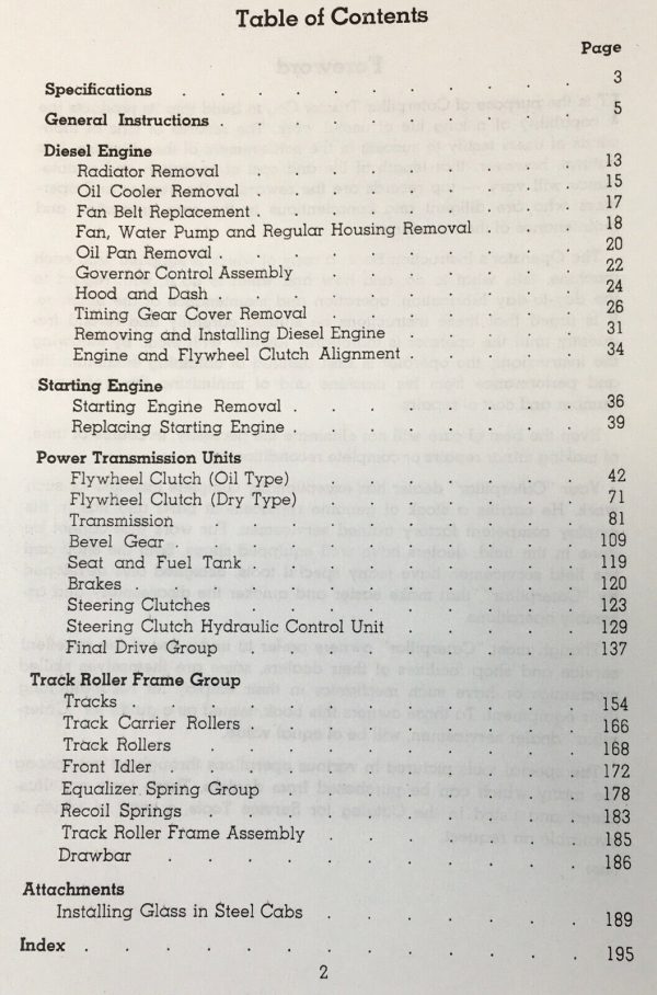 Caterpillar D6 Crawler Tractor Service Manual Repair Shop Workshop Book - Image 3