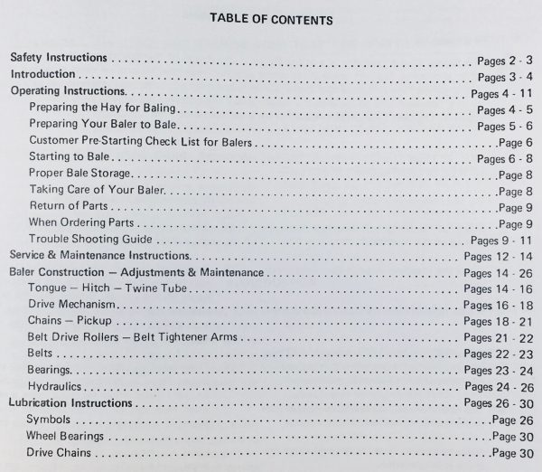 Vermeer 605E Baler Owners Operators Manual Parts List Exploded Views Numbers - Image 2