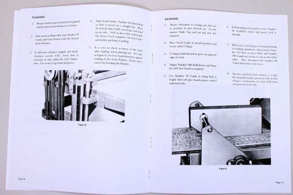 Foley Belsaw 910 912 Wood Planer Moulder Owner Operators Repair Parts Manual Saw - Image 5