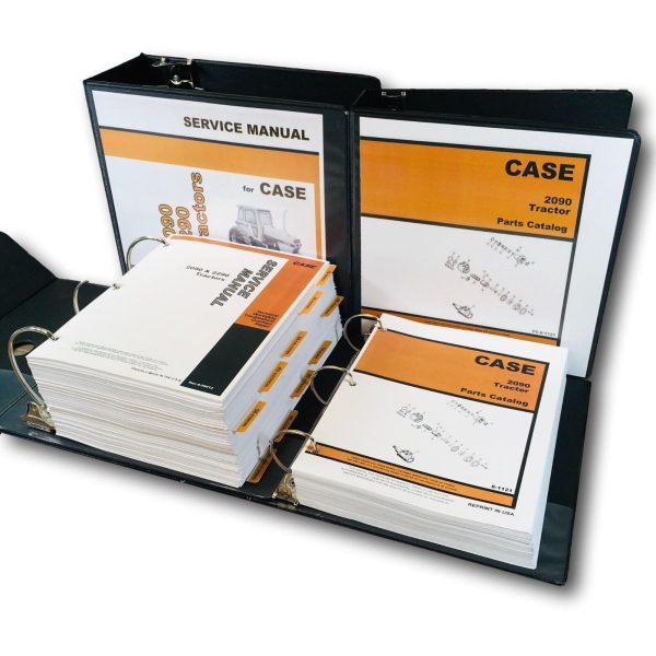 Case 2090 Tractor Service Manual Parts Catalog Repair Shop Set Workshop Book