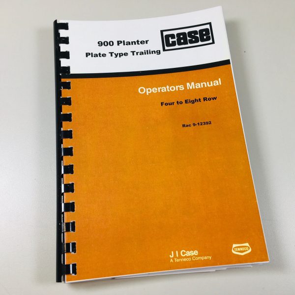 Case Ih 900 Plate Type Unit Trailing Planter Operators Owners Manual W Tables