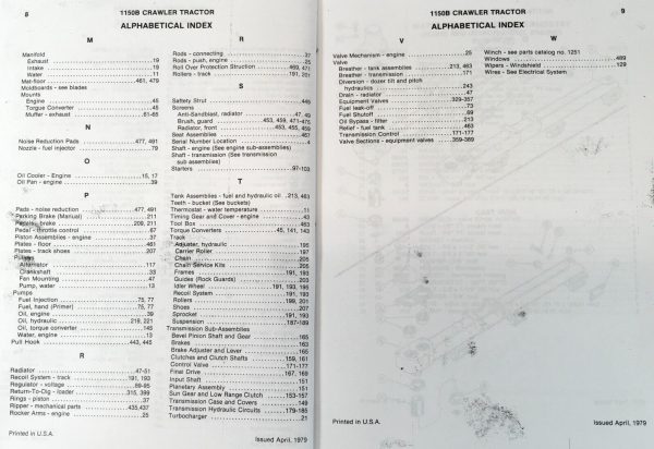 Case 1150B Crawler Tractor Parts Manual Catalog Book Assembly Exploded Schematic - Image 3