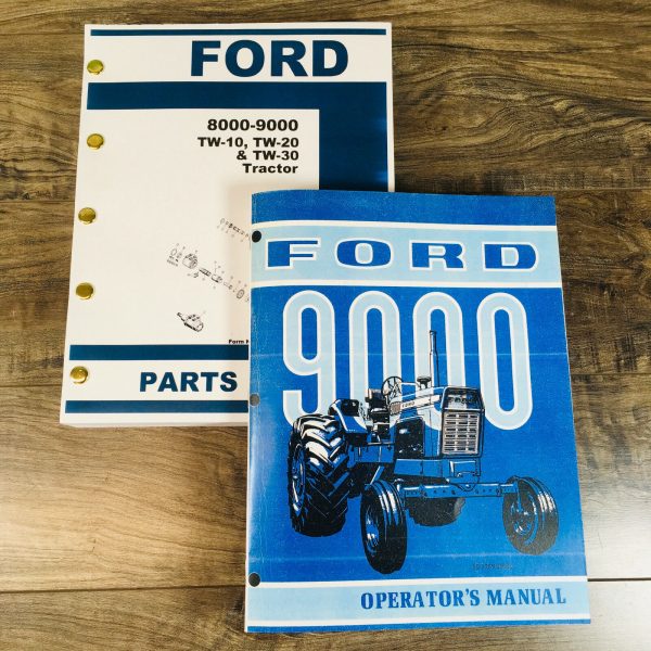 Ford 9000 Tractor Parts Operators Manual Owners Set Book Catalog Schematics