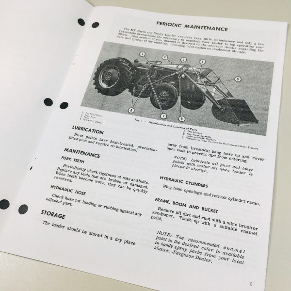 Massey Ferguson Mf 38 Farm Utility Loader Owners Operators Manual - Image 3