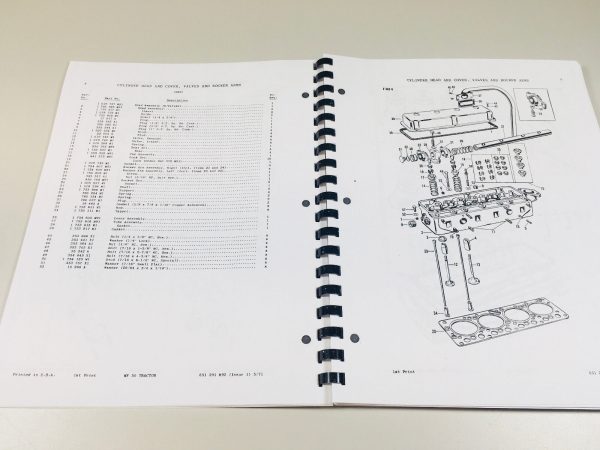 Massey Ferguson Mf 50 Industrial Tractor Parts Catalog Manual Book Exploded View - Image 4