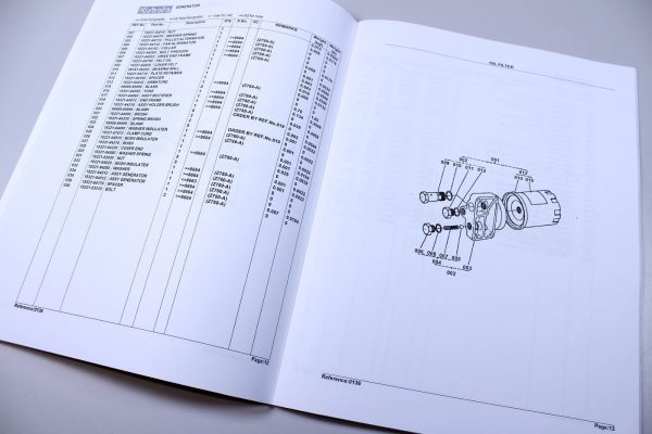 Kubota L175 Tractor Parts Assembly Manual Catalog Exploded Views Numbers - Image 3