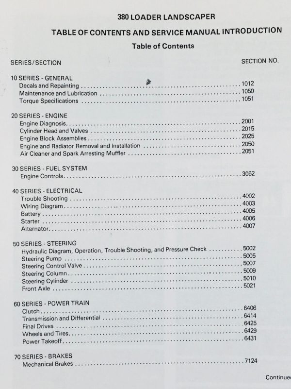 Case 380 380Ll Loader Landscaper Tractor Backhoe Operators Parts Service Manual - Image 2