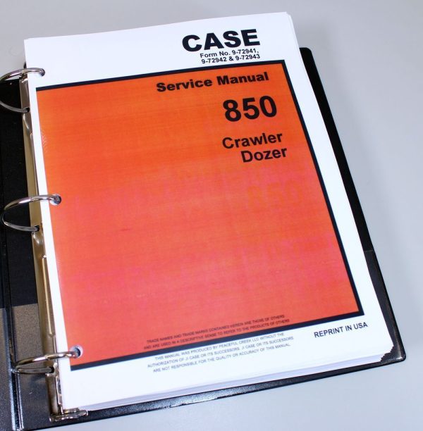 Case 850 Crawler Dozer Loader Service Repair Manual Technical Shop Book Binder - Image 2